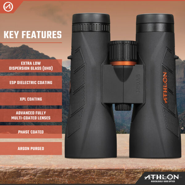 Athlon Optics Midas G2 12x50 UHD Binoculars - Image 3
