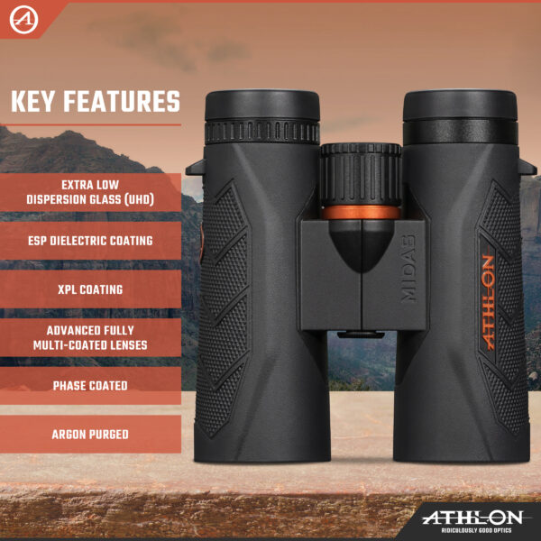 Athlon Optics Midas G2 8x42 UHD Binoculars - Image 3