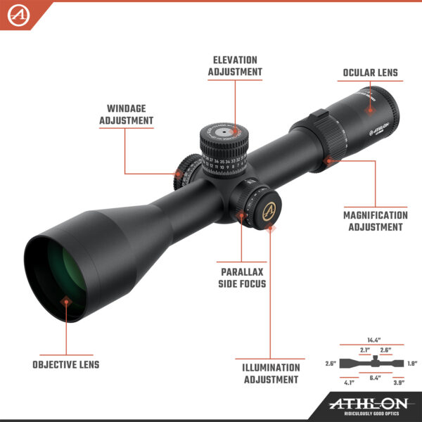 Athlon Optics Cronus BTR GEN2 4.5-29x56 Riflescope APLR5 FFP IR MOA Reticle - Image 3