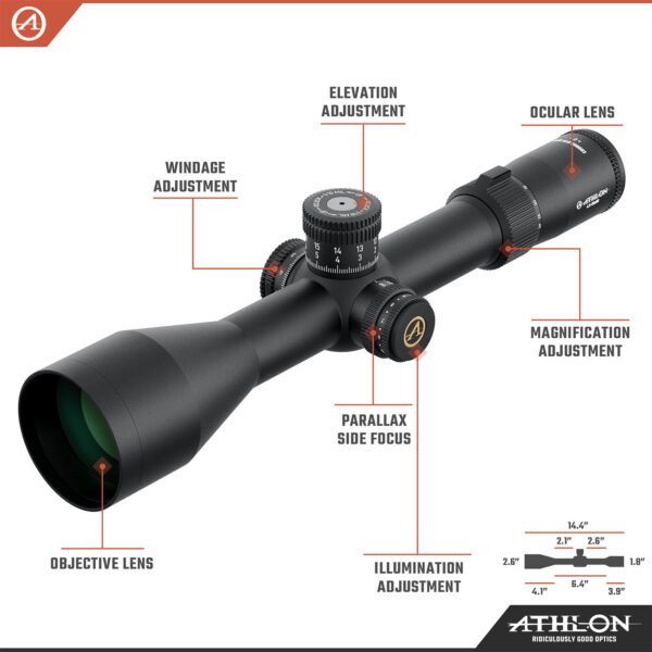 Athlon Optics Cronus BTR GEN2 4.5-29x56 Riflescope APRS6 FFP IR MIL Reticle - Image 3