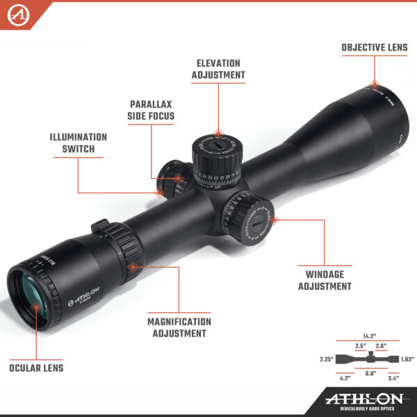 Athlon Optics Ares ETR 3-18x50 Riflescope APLR6 FFP IR MOA Reticle - Image 3