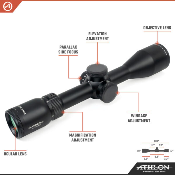 Athlon Optics Argos HMR 2-12x42 BDC 600 SFP Reticle - Image 3