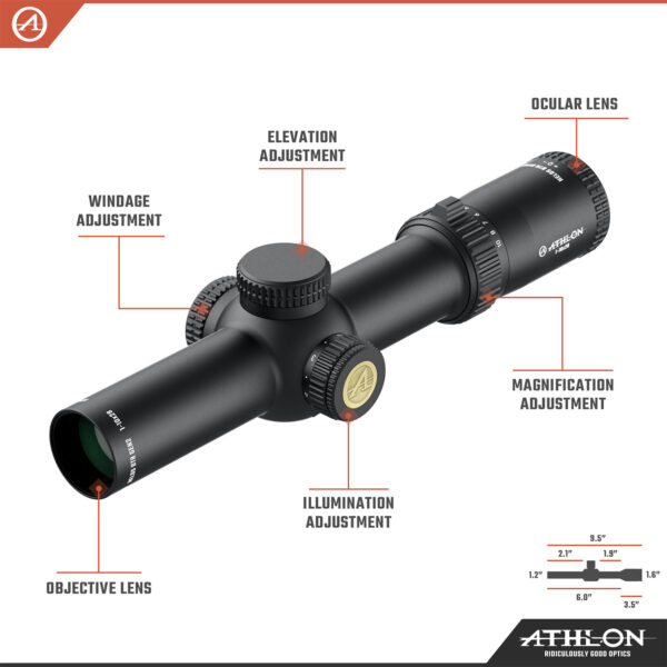 Athlon Optics Helos BTR GEN2 1-10x28  ATMR4 SFP IR MOA Reticle - Image 3
