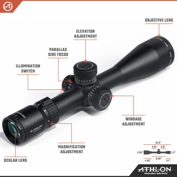 Athlon Optics Helos BTR GEN2 4-20x50 Riflescope APLR6 FFP IR MOA Reticle - Image 3