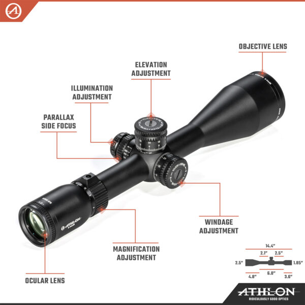 Athlon Optics Heras SPR 6-24x56 APRS8 SFP IR MIL Reticle - Image 3