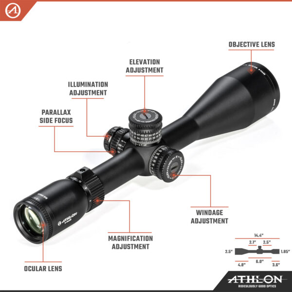 Athlon Optics Heras SPR 6-24x56 APLR9 FFP IR MOA Reticle - Image 3