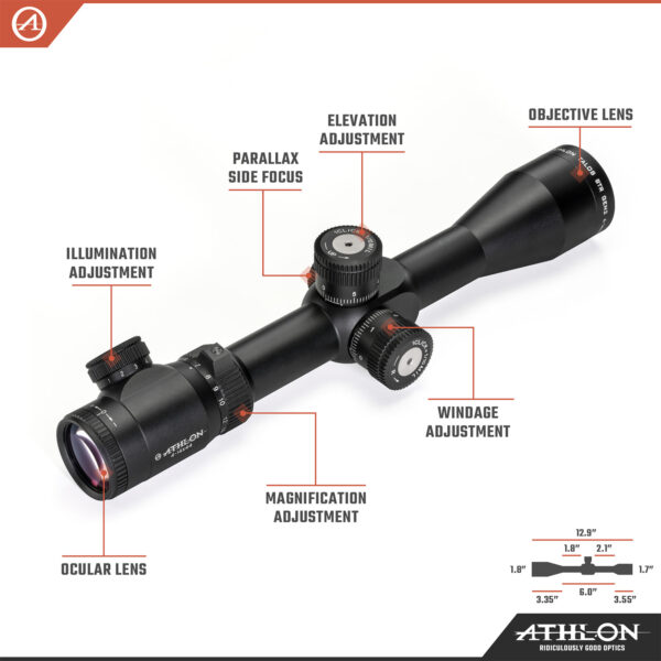 Athlon Optics Talos BTR GEN2 4-14x44 APLR2 FFP IR MIL Reticle - Image 3