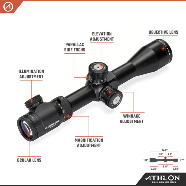 Athlon Optics Talos BTR GEN2 4-14x44 APLR10 FFP IR MOA Reticle - Image 3