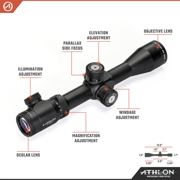 Athlon Optics Talos BTR GEN2 4-14x44 APRS10 FFP IR MIL Reticle - Image 3