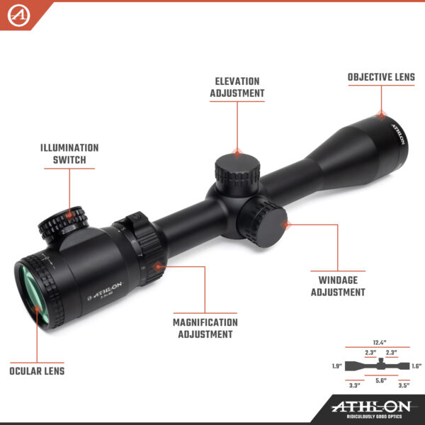Athlon Optics Neos 3-9x40 , Capped , Fixed Focus, 1 inch, SFP, BDC 500 IR - Image 3