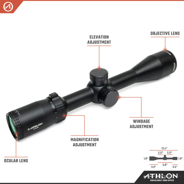Athlon Optics Neos 3-9x40 , Capped , Fixed Focus, 1 inch, SFP, BDC 22 RimFire - Image 3