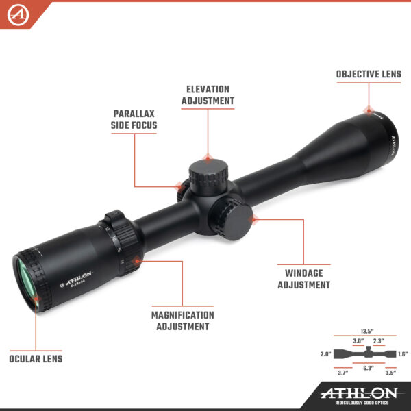 Athlon Optics Neos 6-18x44 , Capped , Side Focus, 1 inch, SFP, Center X - Image 3